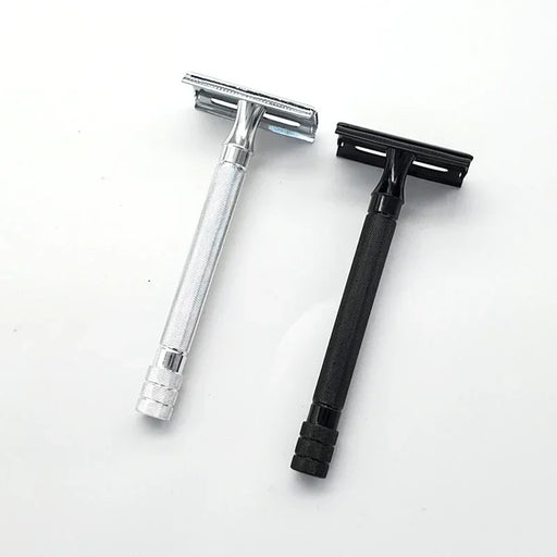 Double Edge Classic Men's Shaving Mild Hair Removal Shaver with Small Brush Adjustable Safety Razor Face Razor