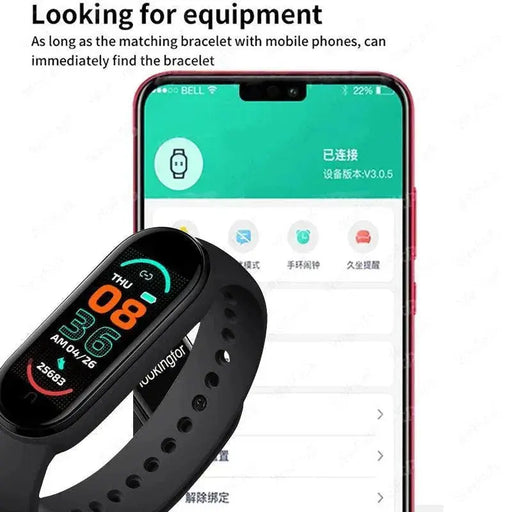 M6 Smart Watch Men Women Fitness Smart Bracelet Sports Band Heart Rate Sleep

M6 Smart Fitness Watch - Track Heart Rate & Sleep with this Innovative Smart Bracelet for Men and Women Other AliExpress Lacatang Shop 