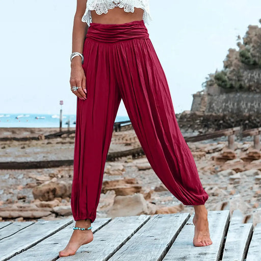 2023 Summer Women's Solid Color Versatile Zipper Wide Leg Pants Casual Pants Pants For Women Workout Pocket Pants.