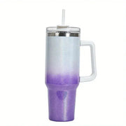 1pc, smooth flat glass with lid and straw, 30-ounce /40-ounce stainless steel kettle with handle, portable water cup. 1pc, smooth flat glass with lid and straw, 30-ounce /40-ounce   Lacatang Shop Lacatang Shop 