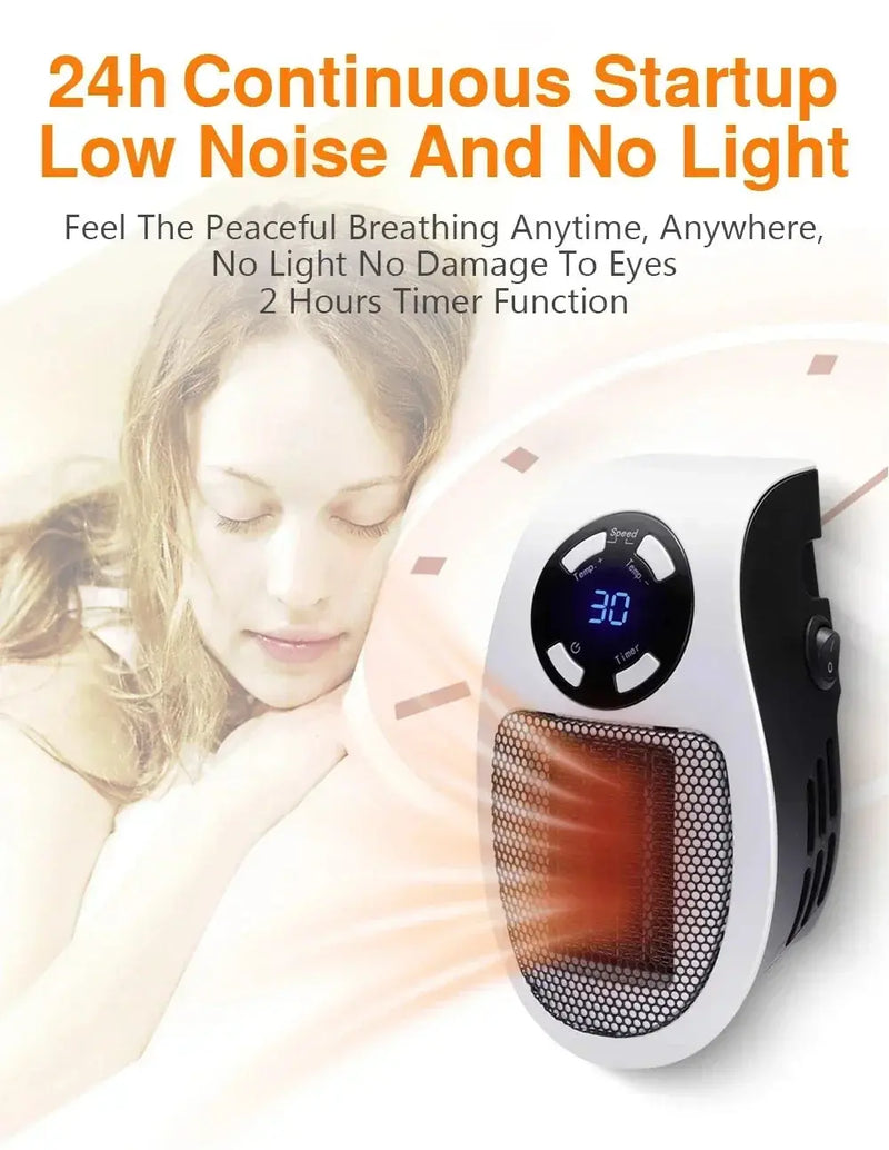 2025 popular wall-mounted heater mini hot air fan rapid heating electric heater office home heater small solar heater.