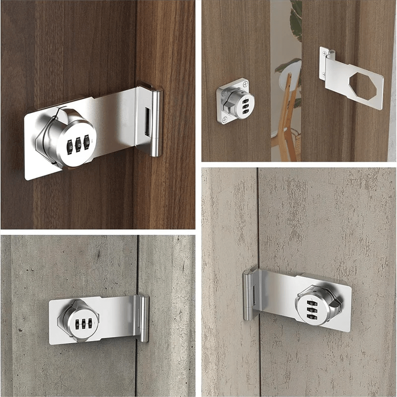 A82Z - Keyless Cabinet Combination Latch,Cabinet Password Locks For Cabinet,Mailbox,Office File Cabinet Lock 90°Angle Durable Silv - Lacatang Shop