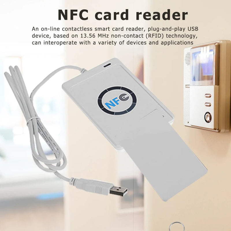 ACR122U Contactless Smart Reader Writer Plug and Play USB Device NFC Card Reader Writer for Access Control Electronic Ticketing - Lacatang Shop