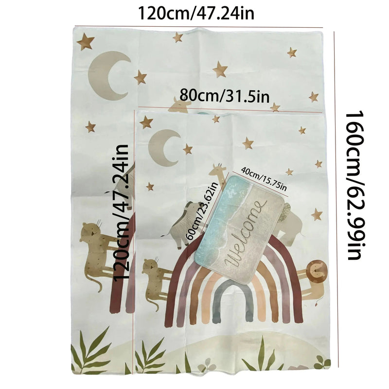 Adorable Cartoon Design Non - slip Area Rug for Living Room, Bedroom, and Gaming Space – Perfect Gift for Kids - Lacatang Shop