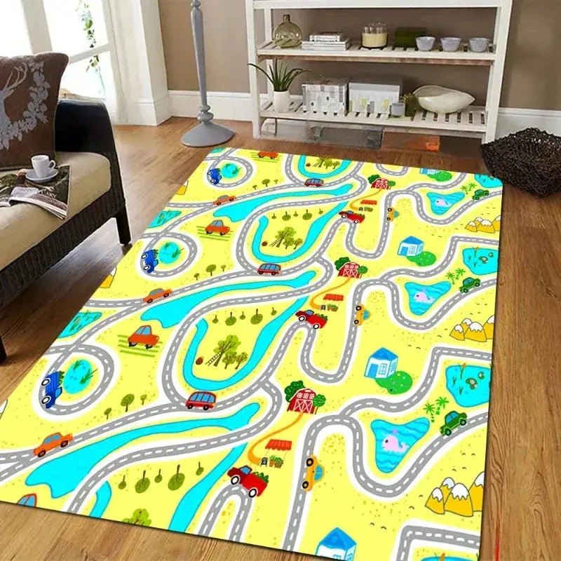 Adorable Cartoon Design Non - slip Area Rug for Living Room, Bedroom, and Gaming Space – Perfect Gift for Kids - Lacatang Shop