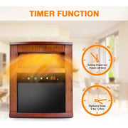 Air Selection Electric Space Heater, 1500W Infrared Heater, with 3 Heating Modes, Thermostat, Remote Control, and 12 Hour Timer - Lacatang Shop