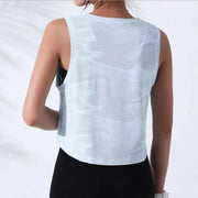 Women Camouflage Running Vest Fitness Crop Top Sleeveless Mesh Yoga Women’s Camouflage Running Vest - Fitness Crop Top Sleeveless Yoga Equipment & Accessories AliExpress Lacatang Shop 