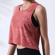 Women Camouflage Running Vest Fitness Crop Top Sleeveless Mesh Yoga Women’s Camouflage Running Vest - Fitness Crop Top Sleeveless Yoga Equipment & Accessories AliExpress Lacatang Shop 