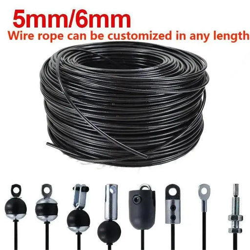 5/6mm Thick Steel Wire Rope Attachment for Fitness Cable Pulley Machines