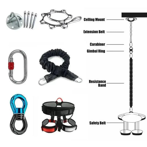 Bungee Dance Flying Suspension Rope Aerial Anti-gravity Yoga Cord Bungee Dance Suspension Rope - Anti-Gravity Aerial Yoga Cord Other AliExpress Lacatang Shop 