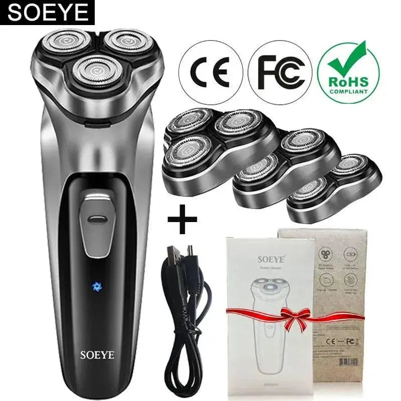 Men's Electric Shaver - SOEYE 3D Beard Trimmer