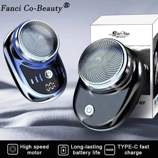 Electric Shaver Portable Razor for Men - Travel-Friendly, Wet and Dry Use, USB Rechargeable