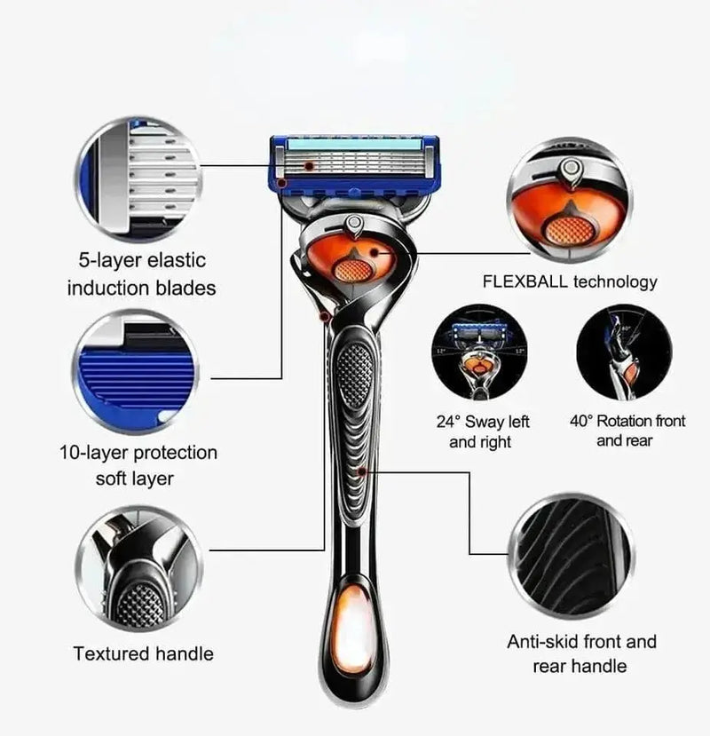 5-layer Razor Blades Replacement Blades for Men's Shavers Shaving 5-Layer Razor Replacement Blades for Men's Shavers - Smooth Shaving Other AliExpress Lacatang Shop 