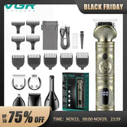 VGR Grooming Kit 6-in-1 Hair Trimmer, Hair Clipper, Nose Trimmer, and Shaver