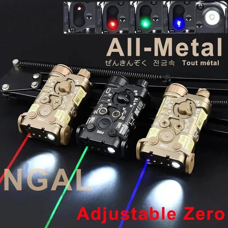 All Metal Tactical NGAL Pointer IR Red Dot Green Blue Sight Strobe LED Light Fit 20MM Rail Hunting Weapon Scout L3 - NGAL Laser - Lacatang Shop