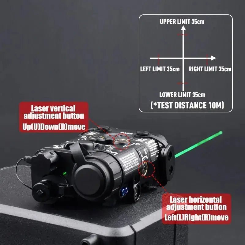 All Metal Tactical NGAL Pointer IR Red Dot Green Blue Sight Strobe LED Light Fit 20MM Rail Hunting Weapon Scout L3 - NGAL Laser - Lacatang Shop