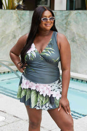 Aloha Forest Swim Dress – Marina West Swim Full Size Clear Waters - Lacatang Shop