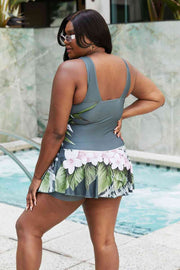 Aloha Forest Swim Dress – Marina West Swim Full Size Clear Waters - Lacatang Shop