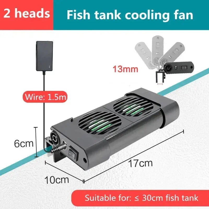 Aquarium Cooling Fan System for Fish Tanks - Adjustable Temperature Control with 2/3/4/5 Fan Options for Marine and Pond Use - Lacatang Shop
