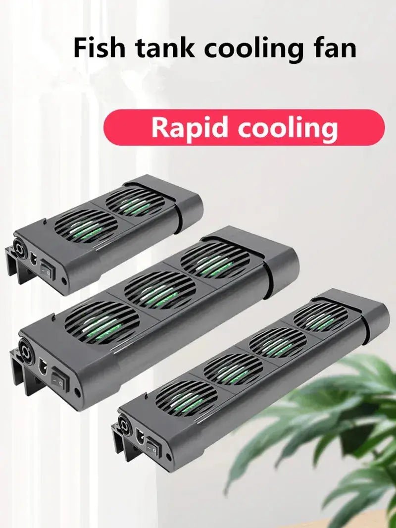Aquarium Cooling Fan System for Fish Tanks - Chiller Control to Lower Water Temperature with 2/3/4/5 Fan Options for Marine and Pond Use - Lacatang Shop