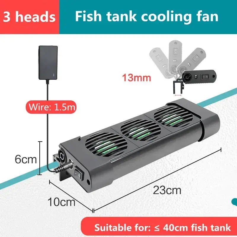 Aquarium Cooling Fan System for Fish Tanks – Temperature Control Chiller with 2/3/4/5 Fan Options for Marine and Pond Use - Lacatang Shop