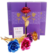 Artificial Flowers 24K Gold Rose with Box New Year Valentine Day Roses - Lacatang Shop