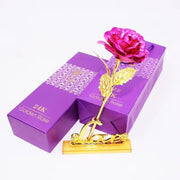 Artificial Flowers 24K Gold Rose with Box New Year Valentine Day Roses - Lacatang Shop
