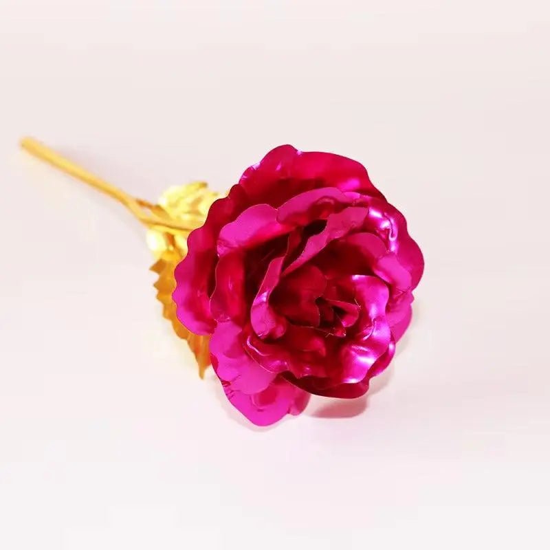 Artificial Flowers 24K Gold Rose with Box New Year Valentine Day Roses - Lacatang Shop