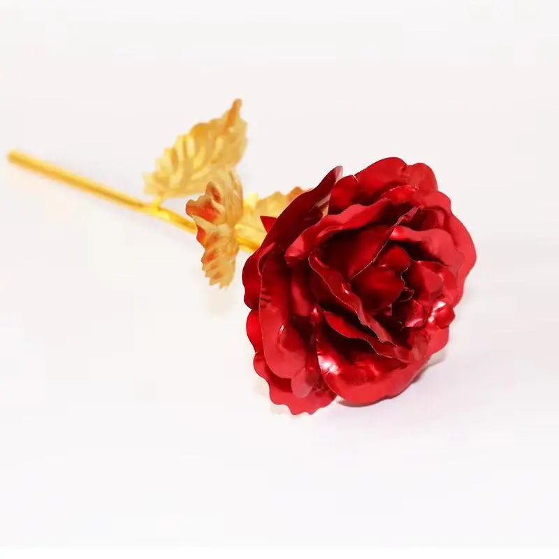 Artificial Flowers 24K Gold Rose with Box New Year Valentine Day Roses - Lacatang Shop