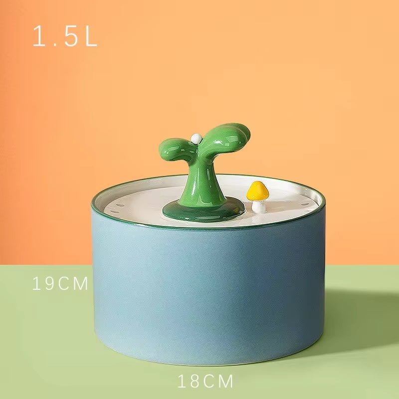 Automatic Ceramic Cat Water Fountain - 1.5L Pet Dispenser - Lacatang Shop