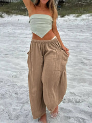 Autumn and Winter Women's 9 Branch Warehouse Harlan Pants Casual Loose - Lacatang Shop