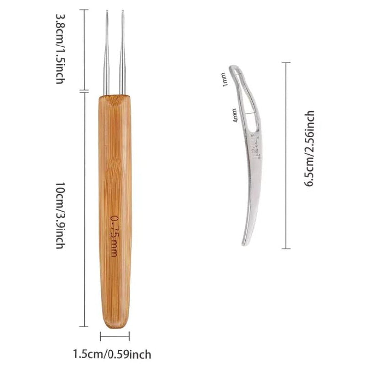 Bamboo Hook Set for Dread & Braiding Bliss - Lacatang Shop