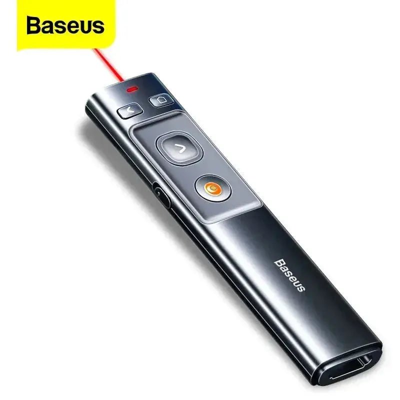 Baseus Wireless Presenter Pen 2.4Ghz USB C Adapter Handheld Remote Control Pointer Red Pen PPT Power Point Presentation Pointer - Lacatang Shop