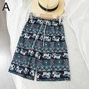 Beach Shorts For Women Men Summer Boho Festival Elephant Pattern Short Pants Baggy Hippie Bohemian Travel Clothes M8I9 - Lacatang Shop