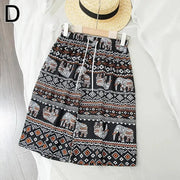 Beach Shorts For Women Men Summer Boho Festival Elephant Pattern Short Pants Baggy Hippie Bohemian Travel Clothes M8I9 - Lacatang Shop