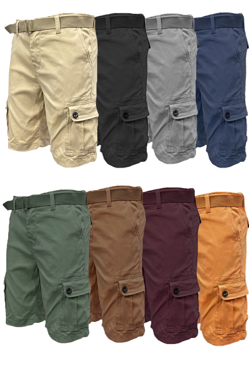Belted Cargo Shorts for Men - Lacatang Shop