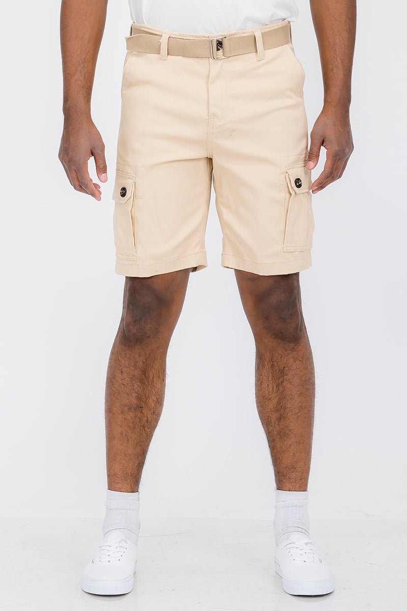 Belted Cargo Shorts for Men - Lacatang Shop