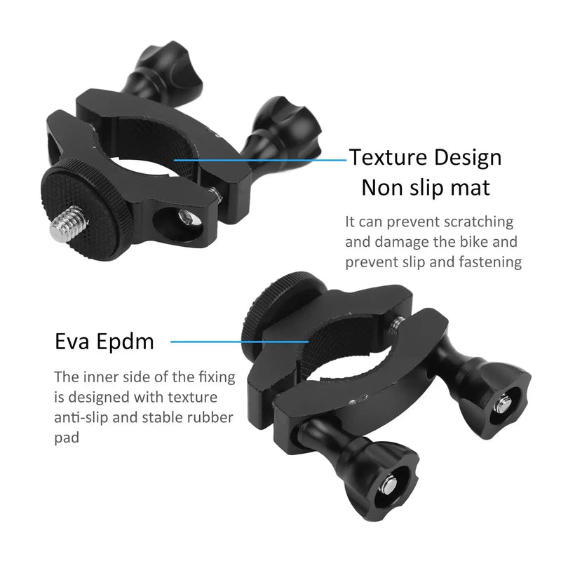 Bicycle Camera Clip 1/4 in Motorcycle Tripod Clamp Holder for Bicycle Motorbike Sports Camera new - Lacatang Shop