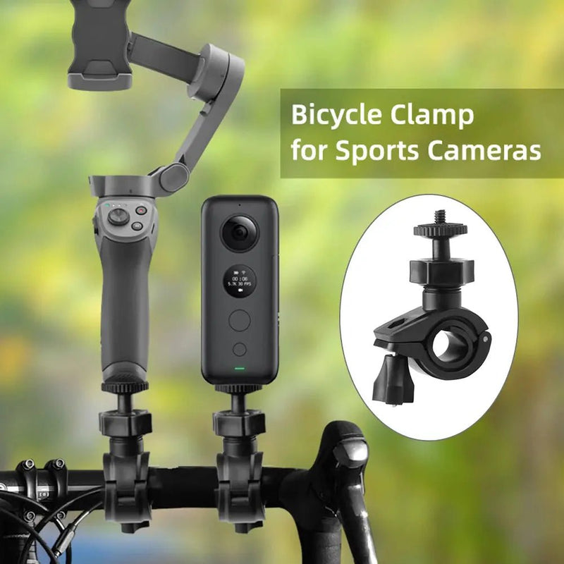 Bicycle Mount Holder Bike Clamp Stander Clip for Insta360 One X OSMO Mobile 3/2 Clamping Pipe Diameter Range 15 - 31mm - Lacatang Shop