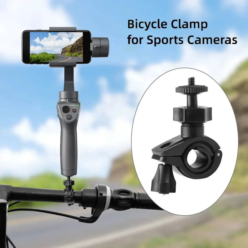 Bicycle Mount Holder Bike Clamp Stander Clip for Insta360 One X OSMO Mobile 3/2 Clamping Pipe Diameter Range 15 - 31mm - Lacatang Shop
