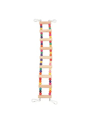 Bird Toys Set Swing Chewing Training Toys Small Parrot Hanging Hammock Parrot Cage Bell Perch Toys with Ladder Pet Supplies 1pc - Lacatang Shop