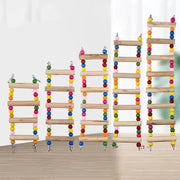Bird Toys Set Swing Chewing Training Toys Small Parrot Hanging Hammock Parrot Cage Bell Perch Toys with Ladder Pet Supplies 1pc - Lacatang Shop