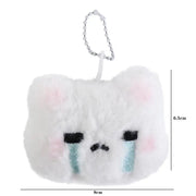 Blush Angry Rabbit Plush Pendant Keychain Cartoon Rabbit Stuffed Plush Animal Doll Toy Kid Girl Gifts - Lacatang Shop