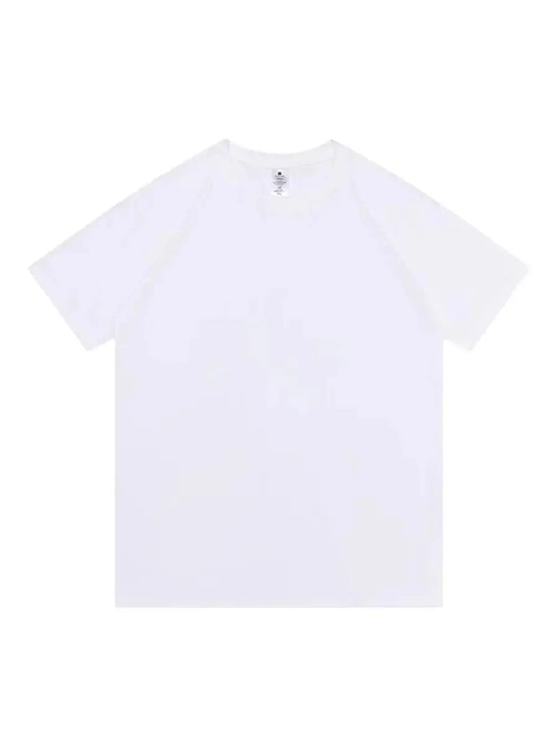 Bornladies Summer 100% Cotton Women's T-shirt Bottoming Basic Fashionable Solid Lady Short Sleeve Loose Tops Shirts 230g/㎡ Tops - Lacatang Shop