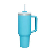 Brand 40 Oz Tumbler With Lids And Straws Handle Straw Stainless Steel Vacuum Insulated Iced Coffee Mugs Thermal Cups for Car - Lacatang Shop