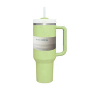 Brand 40 Oz Tumbler With Lids And Straws Handle Straw Stainless Steel Vacuum Insulated Iced Coffee Mugs Thermal Cups for Car - Lacatang Shop