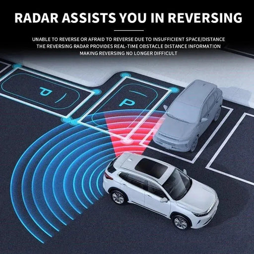 Brother Fei Car LED Parking Sensor Kit 4 Sensors 22mm Reverse Radar Sound Alert Indicator System 8 Colors - Lacatang Shop