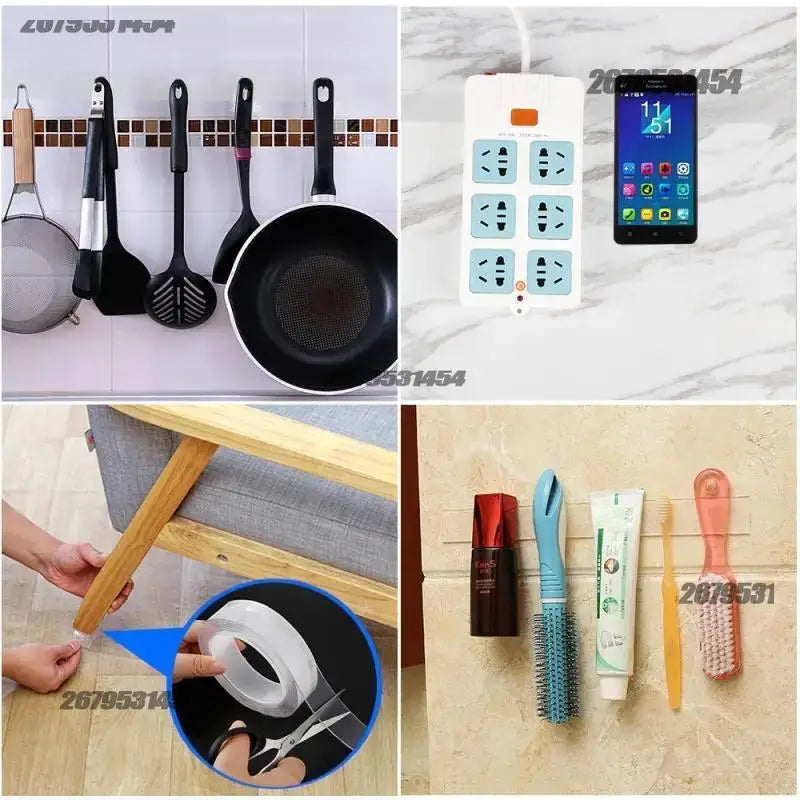 Double-sided Nano Tape 3/5m Nano Tape Double-Sided Adhesive Tape Traceless Waterproof Tape for Bathroom Kitchen Sink Tape