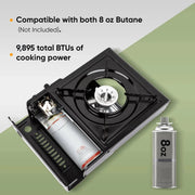Camping Gas Stove, Butane, Portable Stove for Outdoor Cooking, 9,800 BTU, 3KW Power - Lacatang Shop