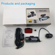Car Dash Cam with Front and Rear Camera, 1 Count Car Dashboard Wide Angle Dash Cam with IR Night Vision, Loop Recording Car Camera with 32GB TF Card - Lacatang Shop